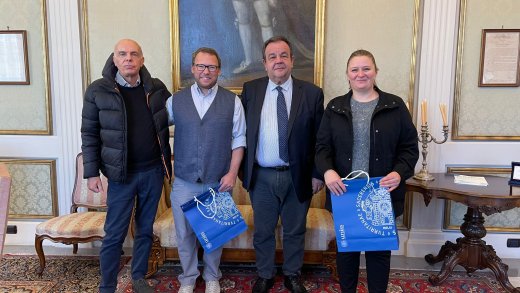 Da sx Roberto Madeddu, David Bernhard, Gavino Mariotti e Barbara Messner