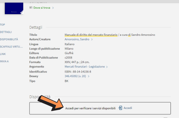 Pulsante accedi