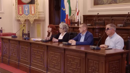 Da sx Rita Marras (CNA Sassari), Marilena Budroni (Uniss), Gianni Sale e Lorenzo Sarria (CNA Sassari)