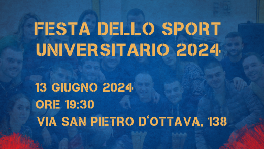 Locandina festa dello sport universitario 2024