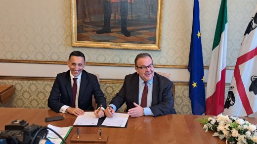 L'Assessore regionale Antonio Piu e il Rettore Uniss Gavino Mariotti