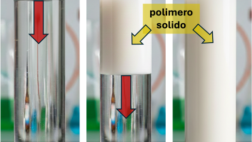polimerizzazione frontale in corso
