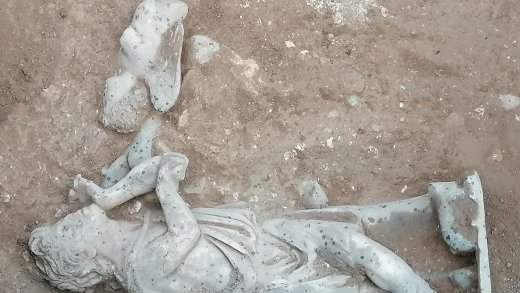 Statua di marmo ritrovata Numluli_Foto Uniss