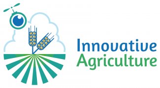 Logo Innovative Agriculture - Disegno di spighe di grano su prato stilizzato
