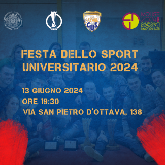 Locandina festa dello sport universitario 2024