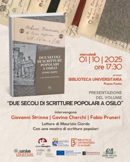 locandina libro Due secoli di scrittura a Osilo