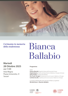 Cerimonia in memoria di Bianca Ballabio_Sassari, 28/10/2025