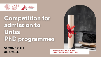 Second call for admission to Uniss PhDs