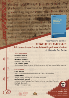 Locandina statuti di Sassari