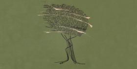 Disegno albero con parole