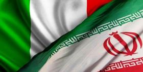 Italy Iran flag Italy Iran flag