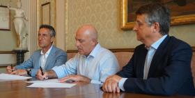 Borsa di studio Rina Mazzette_Da sinistra Marco Antonio Pes, Massimo Carpinelli, Enrico De Santis Borsa di studio Rina Mazzette_Da sinistra Marco Antonio Pes, Massimo Carpinelli, Enrico De Santis