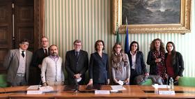 Foto dei partecipanti all'incontro per la firma del protocollo nazionale tra CNUPP e DGMC