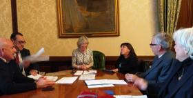 Massimo Carpinelli con il Ministro Stefania Giannini, Francesco Pigliaru, Claudia Firino e Maria del Zompo_Foto Ufficio stampa Regione Sardegna Massimo Carpinelli con il Ministro Stefania Giannini, Francesco Pigliaru, Claudia Firino e Maria del Zompo_Foto Ufficio stampa Regione Sardegna