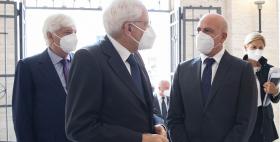 Sergio Mattarella e Massimo Carpinelli_Uniss_24 settembre 2020 Sergio Mattarella e Massimo Carpinelli_Uniss_24 settembre 2020