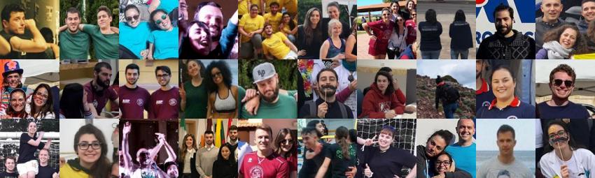Foto pagina associazioni studentesche Composizione di foto con rappresentanti delle associazioni studentesche Uniss in posa