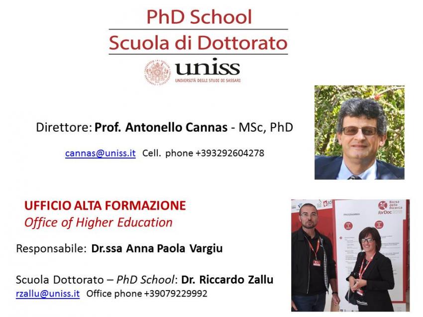 Per informazioni - For any help Scuola - PhD School
